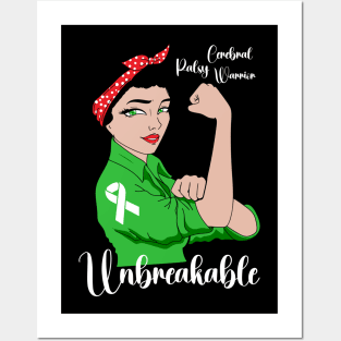 Cerebral Palsy Awareness Cerebral Palsy Warrior Unbreakable Posters and Art